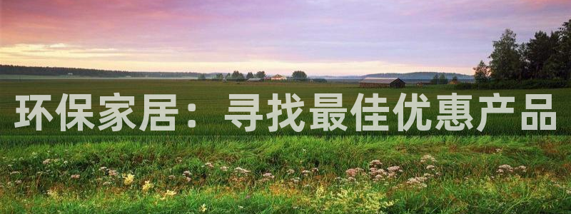 杏耀平台线路测试：环保家居：寻找最佳优惠产品