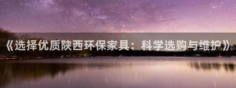 杏耀线路5检测：《选择优质陕西环保家具：科学选购与维护》