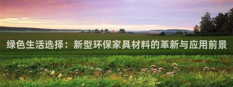 杏耀平台手机：绿色生活选择：新型环保家具材料的革新与应用前景