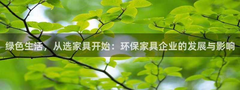 杏耀注册平台官网：绿色生活，从选家具开始：环保家具企业的发展